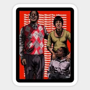 The Strange Thing About The Johnsons "Family Values" portrait (digital) Sticker